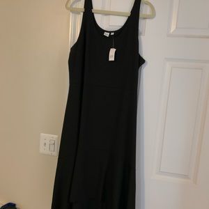 GAP black high/lo tank dress
